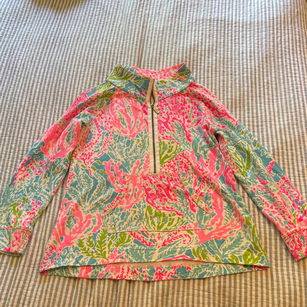 Lilly Pulitzer Let’s Cha Cha skipper popover size L holy grail, good used